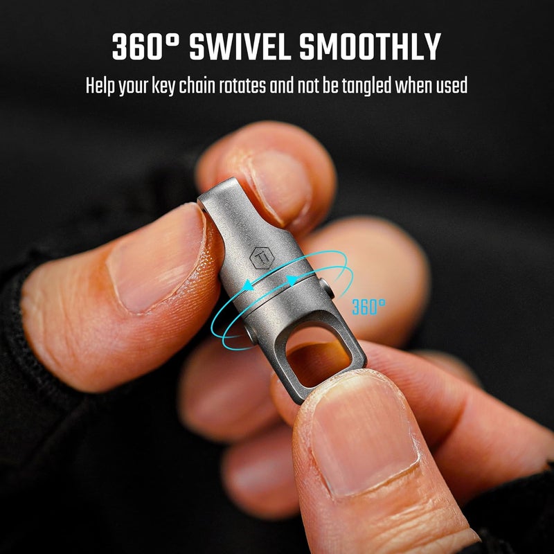 KeyUnity KA48 Titanium Magnetic Quick-Release Keychain, 360° Swivel Double-End Connector with Dual-Button Safety, 20kg Load, for Car Keys, USB Drives, and EDC Tools 2Pcs - Image 5